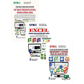 Hình ảnh sách Combo Tin Học Cho Mọi Người - Tự Học Nhanh Excel Bằng Hình Ảnh + Excel Dành Cho Người Bắt Đầu + Tự Học Nhanh Microsoft Office - Microsoft Office Dành Cho Người Bắt Đầu (Bộ 3 Cuốn) _STK