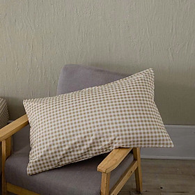 Vỏ gối ôm, vỏ gối nằm cotton tici kẻ LIDACO vải trơn kích thước tiêu chuẩn
