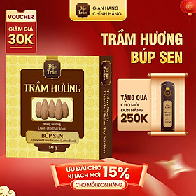 Nụ Trầm Búp Sen Thác Khói – Hộp Vàng 50g | Bảo Trầm – Hương Trầm Dịu Nhẹ, Tự Nhiên