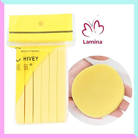 Bông tẩy trang bọt biển rửa mặt chivey 1 gói 12 miếng Lamina