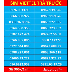 Sim viettel số đẹp - Hàng chính hãng