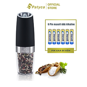 Máy Xay Tiêu Tự Động Bằng Pin Benchusch - Cảm Ứng Trọng Lực - Dùng 6 Pin AAA - Bảo Hành 6 Tháng