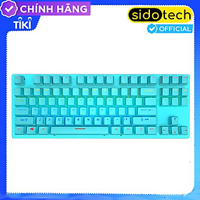 Bàn phím cơ chơi game SIDOTECH TKL K55-Pro 87 key Switch cao cấp có LED RGB biến đổi, cấu trúc cơ học thật 100% tốc độ gõ phím cao chính xác, thiết kế uốn lượn dạng sóng tuổi thọ 50 triệu lần bấm chuyên gaming máy tính Esport - Hàng chính hãng