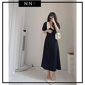 Váy tiểu thư dáng xoè phối trắng cổ lá sen nhọn - Tami Dress - V070