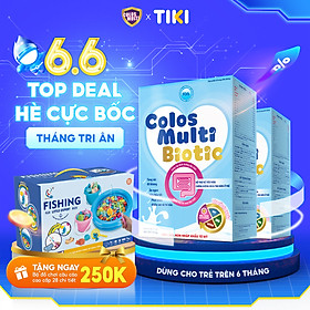 Combo 2 hộp sữa non cho bé Colosmulti Biotic hộp 26 gói x 16g chuyên biệt cho trẻ táo bón, tiêu hóa kém