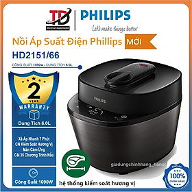 Mua Nồi Áp Suất Điện Philips HD2151/66  5.0Lit-1090W  Hệ thống kiểm soát hương vị 35 chương trình cài đặt sẵn  hàng chính hãng