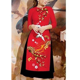 Áo Dài Cách Tân Tay Lỡ Họa Tiết FS844 Ngày Tết 2021 Thời Trang Nữ cao Cấp