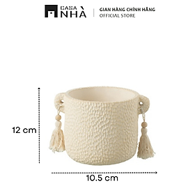 Mua Chậu Hoa - Chậu Trang Trí Gốm Sứ Đính Tua Rua Sang Trọng | Casanhà Home Furniture