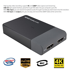 Bộ Chuyển Đổi Video Phát Trực Tiếp Hỗ Trợ Mic Ezcap261M (USB 3.0) (4K/1080p)