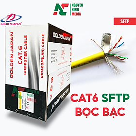 Dây Mạng Cat6 SFTP Bọc Bạc Chống Nhiễu Golden Japan - Hàng Chính Hãng