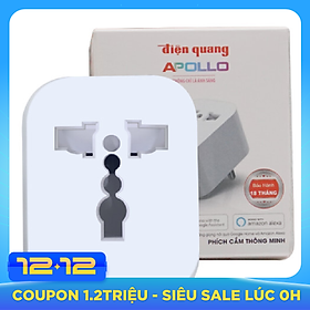 Phích cắm thông minh Điện Quang Apollo ĐQ SP1.1 01 Wifi (Kiểu 1 lỗ, sử dụng wifi)