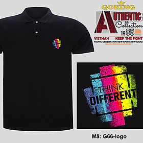 THINK DIFFERENT, mã logo,g66. Áo thun polo cổ bẻ cho nam nữ, form unisex. Áo phông cổ trụ hàng hiệu Goking, quà tặng cao cấp cho gia đình, cặp đôi, doanh nghiệp