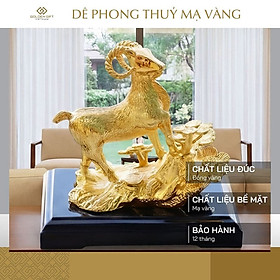 Quà tặng cho người tuổi Mùi: Tượng Dê thịnh vượng mạ-vàng