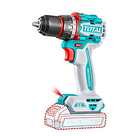 MÁY KHOAN KHÔNG CHỔI THAN DÙNG PIN LITHIUM-ION 20V 55NM TOTAL TDLI205582 - HÀNG CHÍNH HÃNG