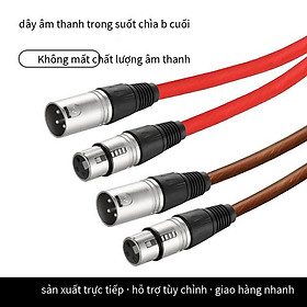 Phong cách mới nhất 3 mét đôi dòng micro canon trong suốt màu nâu xlr dòng canon nam sang nữ dây nối dài cáp micro