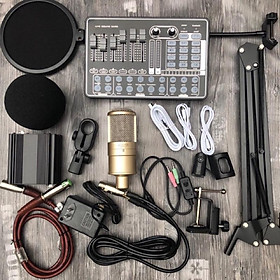 Mua Combo Mic Takstar K200 Soundcard H9  chân màng dây livestream ma2 nguồn 48 2 dây canon – Thu âm hát live stream 