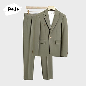 Set áo blazer nam và quần âu nam form dáng BASIC dễ phối đồ áo khoác nam dài tay 2 lớp thời trang cao cấp