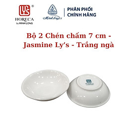 Mua Bộ 2 Chén chấm 7 cm Jasmine Ly s - Trắng ngà - Gốm sứ cao cấp Minh Long I