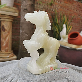 Mua Tượng ngựa 12 con giáp phong thủy đá ngọc Pakistan 10cm - đá Non Nước