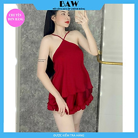 Đồ Ngủ Hai Dây Lụa Satin Sexy Quyến Rũ Thương Hiệu Baw, Chất Liệu Lụa Mát Mịn Nhẹ Nhàng Cực Kỳ Lôi Cuốn NT701 (hình thật shop tự chụp)