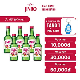 [CHÍNH HÃNG] Soju Hàn Quốc JINRO VỊ MẬN 360ml - Combo 6 chai