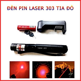 Mua Đèn Pin Laser Tia Xanh Hoặc Tia Đỏ Kèm Pin Và Sạc