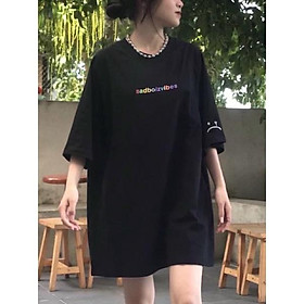 Áo Thun Tay Lỡ Unisex Sadboiz VIBES COLOR màu ĐEN/TRẮNG /Nam nữ unisex