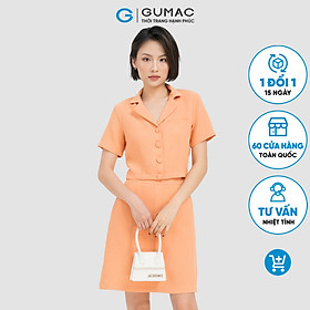 Set lẻ áo kiểu phom lửng GUMAC AD04042 - Chân váy A nẹp giả VD04041