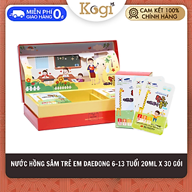 Hộp 30 túi Nước Hồng Sâm Hàn Quốc dành cho trẻ em - Nhập khẩu Hàn Quốc