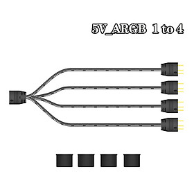 5V 3 pin 3pin đến SATA ARGB Bộ điều khiển mini Hub Quạt máy tính LED LED LED CPU Làm mát nước làm mát RGB Màu cáp: 1 đến 4 ARGB Cáp