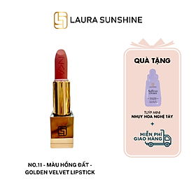 No.11 - Màu hồng đất - Son lì siêu mịn cao cấp Hàn Quốc - Golden Velvet Lipstick - Laura Sunshine - Nhật Kim Anh