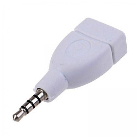 2x3.5mm Male AUX Audio Plug Jack to USB 2.0 Female Adapter Cable Accessories