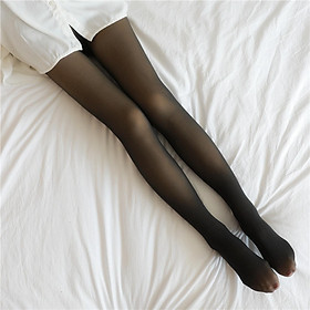 Women Winter Tights Warm Leggings Solid Color Soft Stretchy Pants Leggings for Winter - 85G No Fleece