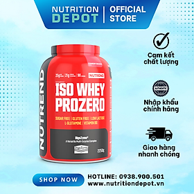 Hình ảnh Whey Isolate cao cấp bổ sung đạm protein - Nutrend Whey Protein Isolate Iso Prozero Hộp 2250g - Nutrition Depot Vietnam