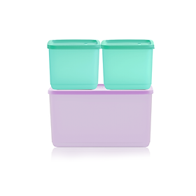 Bộ 3 Hộp Đựng Thực Phẩm Tupperware Trữ Khô Và Mát Cubix Starter