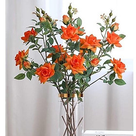 Cành hoa hồng Kim Cương 3 hoa lớn siêu đẹp siêu sang- Hoa lụa