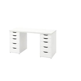Bàn Làm Việc 2 Hộc Tủ Có Chân Sắt Tròn Chất Liệu Cao Cấp - Ảnh thật ở cuối