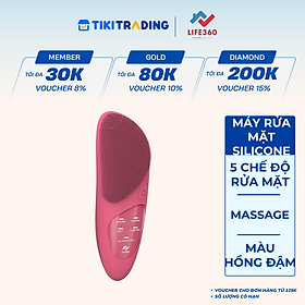 Máy Rửa Mặt Silicone Siêu Mềm Life360 LE-MRM22 với 5 Chế Độ Rửa Mặt Sạch Sâu, Massage và Chườm nóng vùng mắt