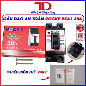 Cầu dao an toàn 15A 20A 30A 40A loại ROCKY RKA1 MÀU ĐỎ kèm vỏ, không vỏ, CB aptomat MCCB, Át atomat, CB cóc, hàng chính hãng, Điện Lạnh Thuận Dung