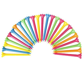 25Pcs 67mm Mix Color Plastic Golf Tees for Golfer Helping Tool