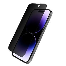 Bộ 2 miếng dán kính cường lực chống nhìn trộm full 3D cho iPhone 14 Pro (6.1 inch) hiệu Baseus Privacy Protector mỏng 0.3mm, vát cạnh 2.5D, độ cứng 9H - hàng nhập khẩu