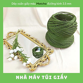 Mua (MẪU THỬ) Dây xoắn giấy màu nâu  trắng  đen  chocolate  matcha Vintage dài 30m
