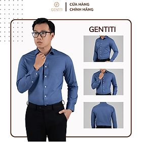 Áo sơ mi nam tay dài màu xanh chàm GENTITI by Thái Tuấn - 1C806HAKT057