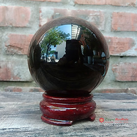 Mua Quả cầu đá Obsidian năng lượng phong thủy màu đen