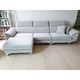 Sofa nỉ nhung 2.8m, màu ghi