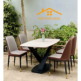 Mua Bộ Bàn Mặt Đá Ceramic Chân X – 4 Ghế Nhập Khẩu KY-GH24
