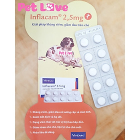 Vỉ 10 viên Inflacam kháng viêm, giảm đau trên chó (Virbac)