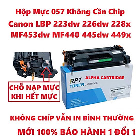 Hộp mực 057 dành cho Canon LBP 223dw 226dw 228x MF453dw MF440 445dw 449x-KHÔNG CẦN GẮN CHIP VẪN NHẬN LỆNH IN 100% Hàng chính hãng Alpha Cartridge