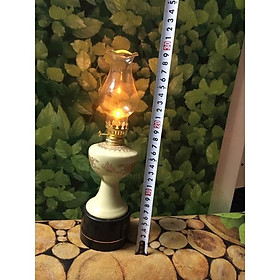 Mua Đèn dầu thờ dùng pin AA men sứ vàng gốm Bát tràng cao 30cm