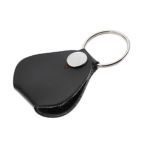 Leather Key Type Guitar Pick Holder Case for Guitar Replacement Parts Black